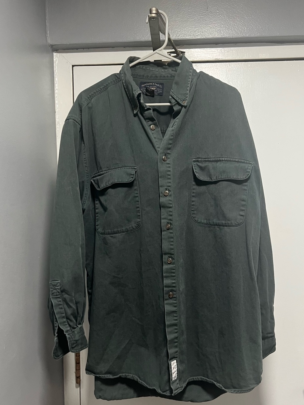 Abercrombie and Fitch oversized heavyweight cotton button down size L